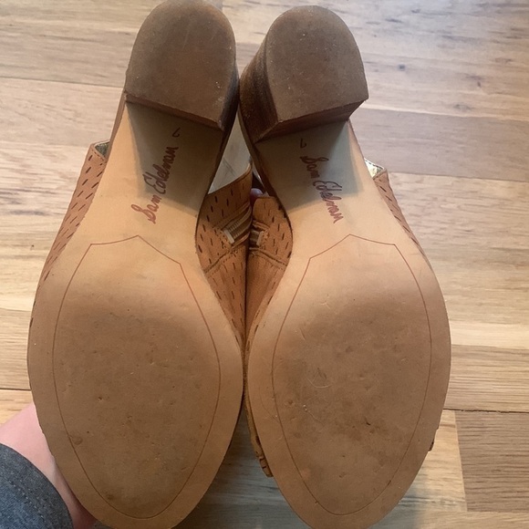 SAM Edelman Ennette Lace Up Open Toe Sling Back High Heel Booties Women’s 7 - Picture 11 of 14